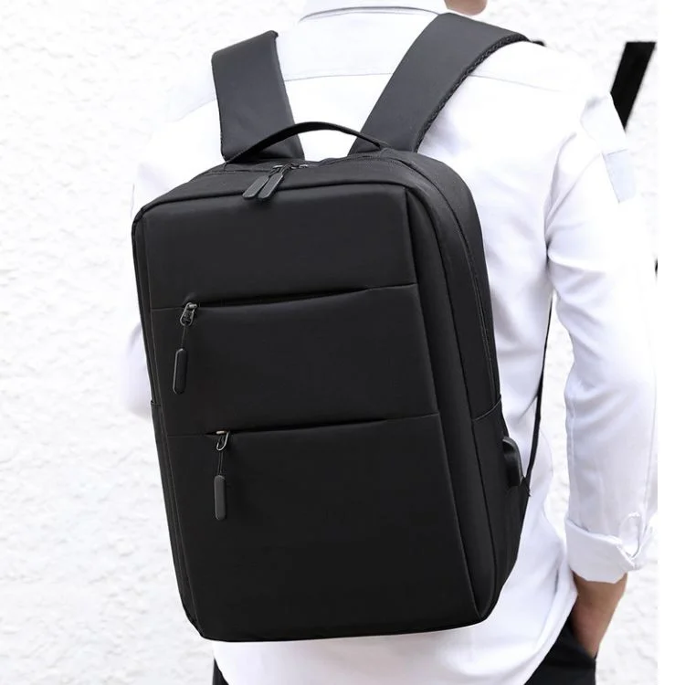 USB Charging Double Shoulder Backpack | Black