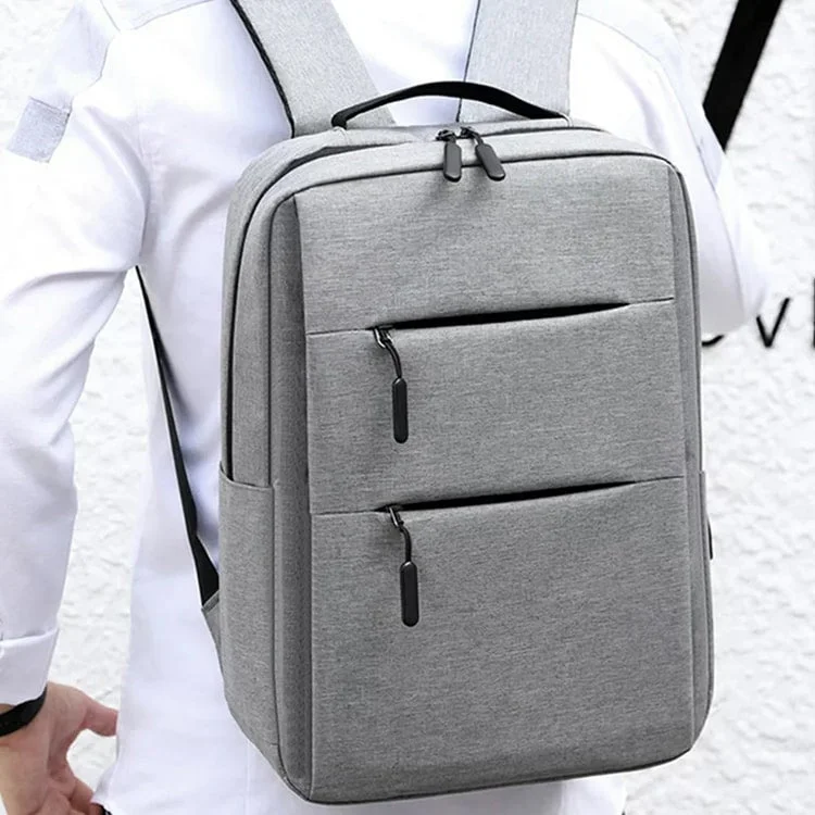 USB Charging Double Shoulder Backpack | Grey