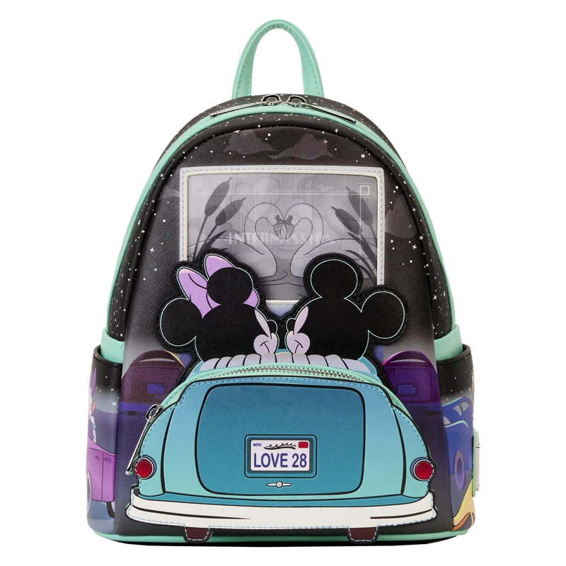 Loungefly Mickey & Minnie Date Night Drive-In Lenticular Mini Backpack