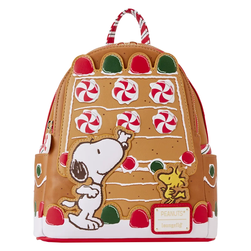 Loungefly Peanuts Snoopy Gingerbread House Scented Mini Backpack