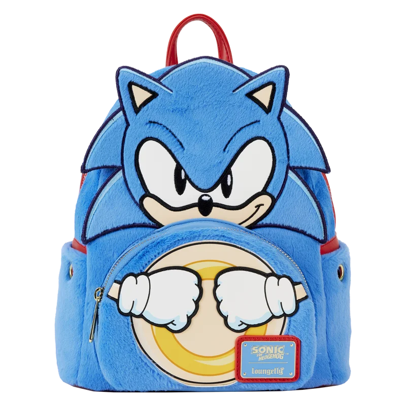 Loungefly Sonic the Hedgehog Classic Cosplay Plush Mini Backpack