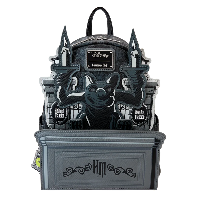 Loungefly The Haunted Mansion Gargoyle Wallpaper Light Up Glow Mini Backpack