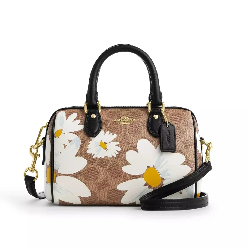 Coach Women's Mini Rowan Crossbody Bag In Signature Canvas With Floral Print