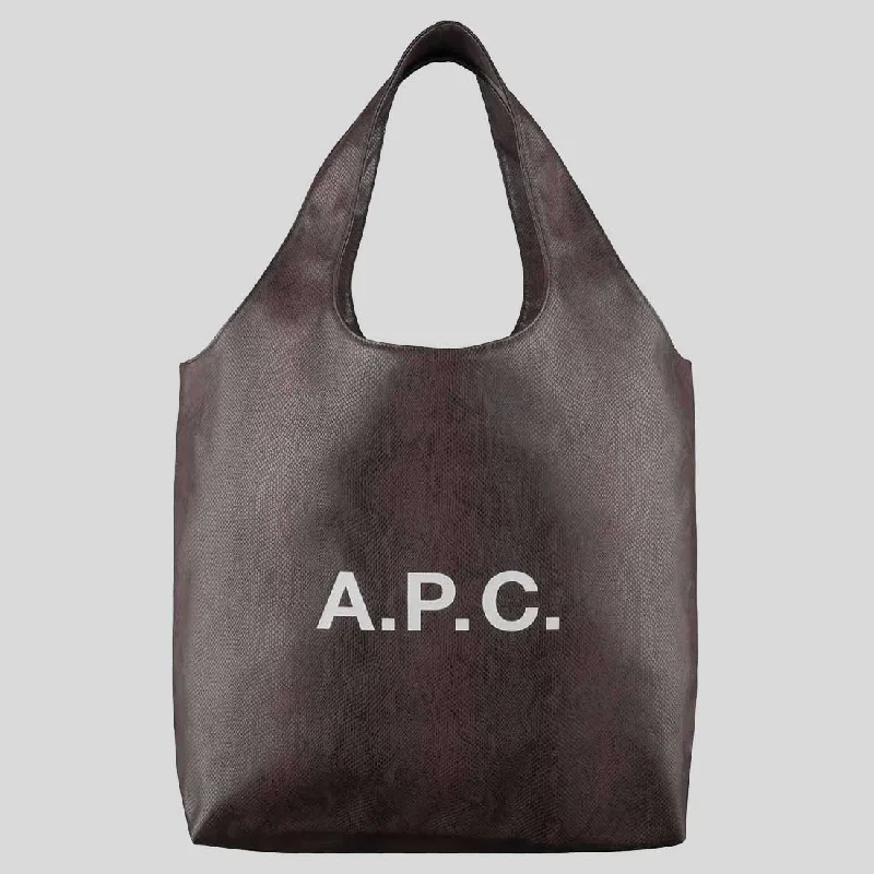 A.P.C. Ninon Tote Bag Python-Embossed Blackberry RB-PUABNM61565HAJ