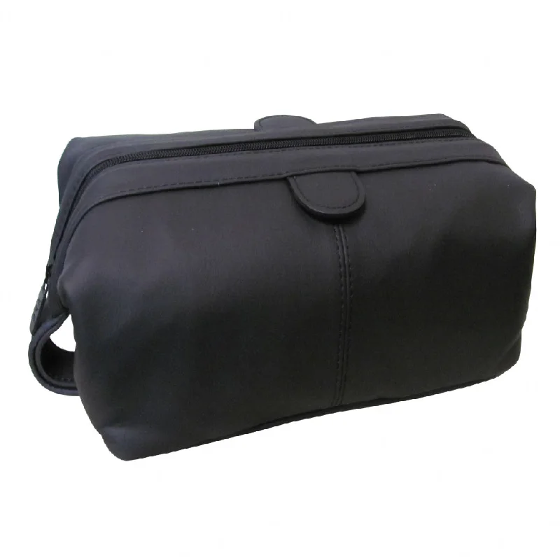 Amerileather Zip Top Leather Toiletry Bag (#24)