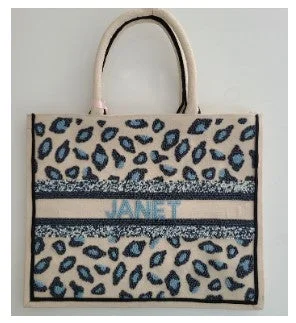 Beaded Leopard Tote