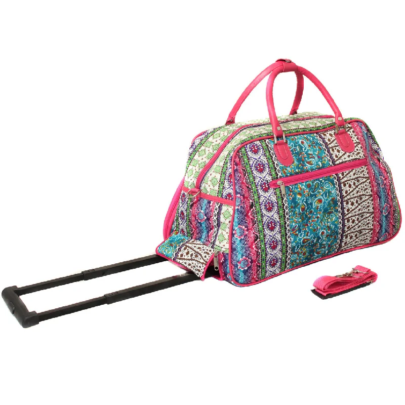 CalBags 21" Rolling Carry-On Duffel Bag - Bohemian