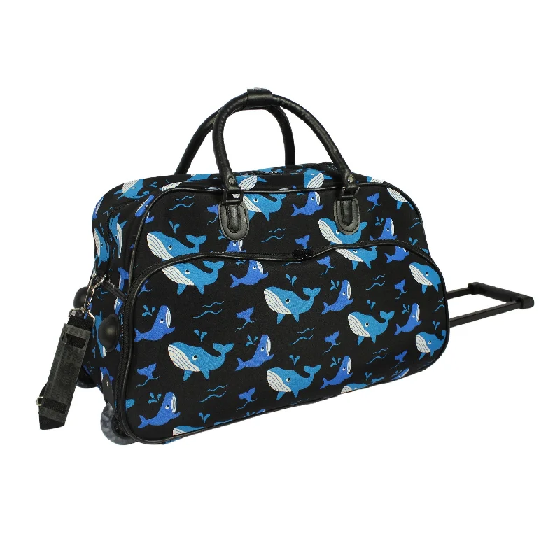 CalBags 21" Rolling Carry-On Duffel Bag - Whale