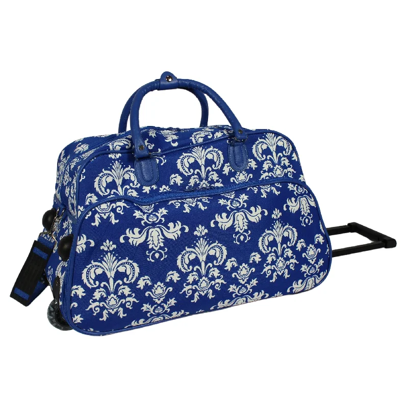 CalBags Damask 21" Rolling Carry-On Duffel Bags