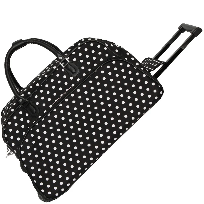 CalBags Polka Dots 21" Rolling Carry-On Duffel Bags