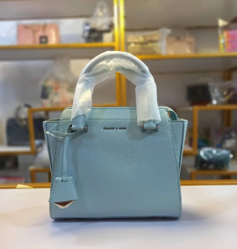 Charles & Keith Trapeze tote bag -Light blue