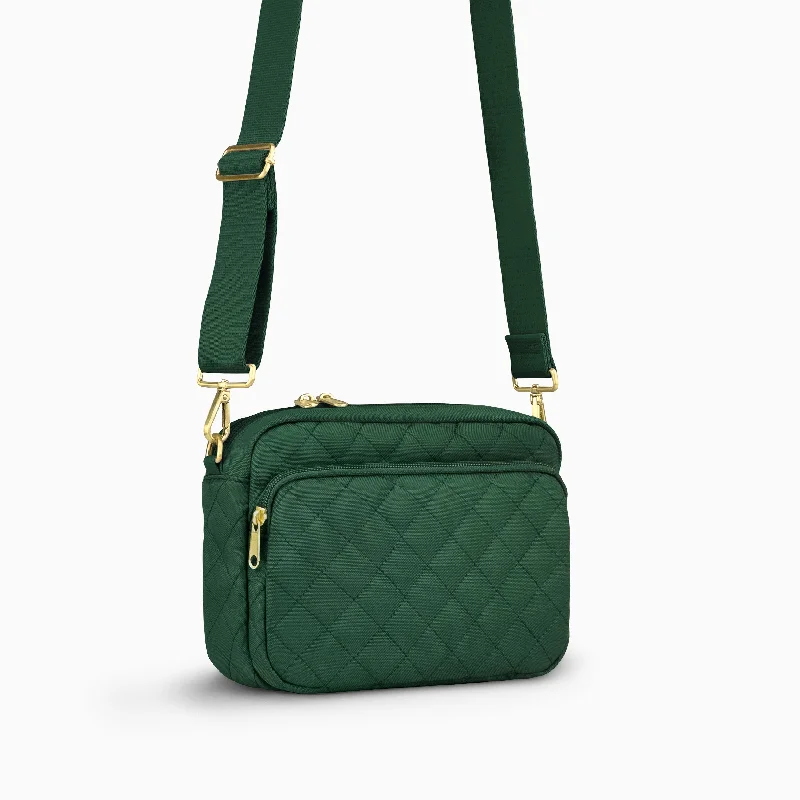 Crossbody Bag - Quilted Hunter Green