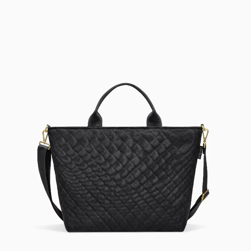 Crossbody Tote - Quilted Black