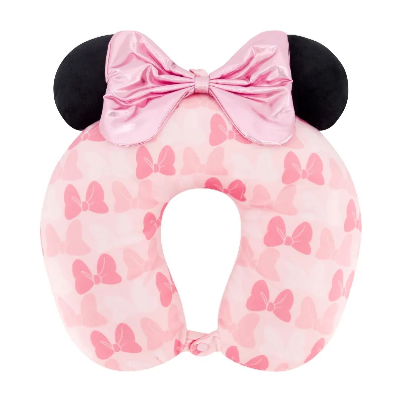 Disney Minnie Mouse Blush bows 3D ears and bow travel pillow