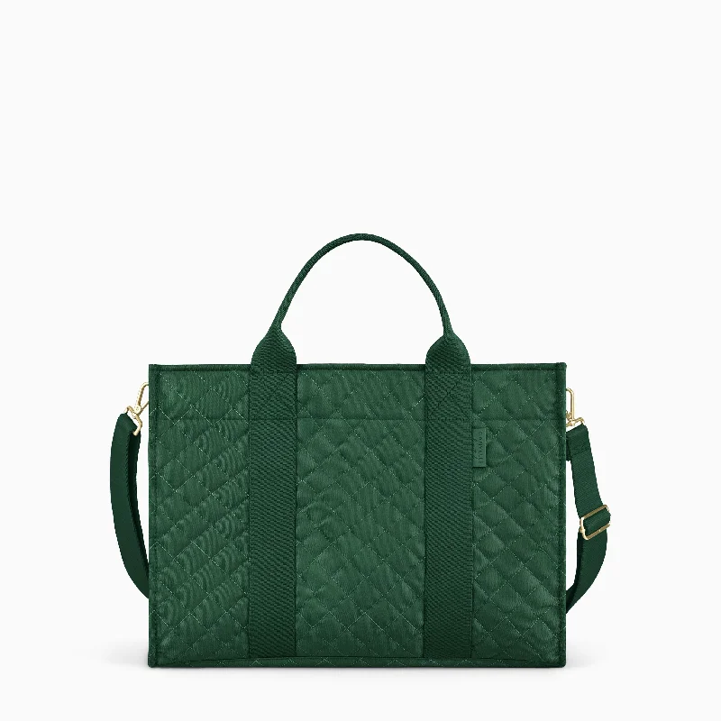 Everyday Tote - Quilted Hunter Green