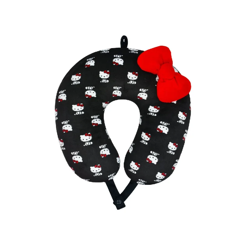 Hello Kitty Travel Neck Pillow Black & Red