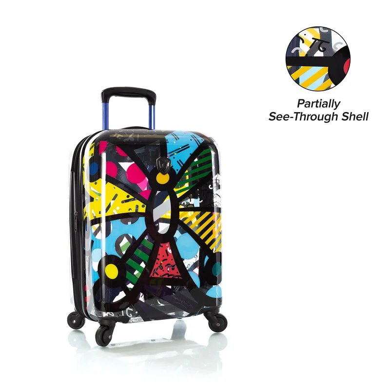 Heys Britto Butterfly Transparent 21" Carry-On Hardside Spinner Suitcase