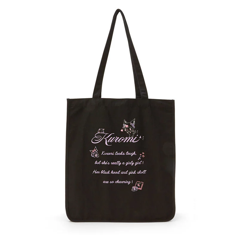 Kuromi Canvas Easy Tote Bag (Black)