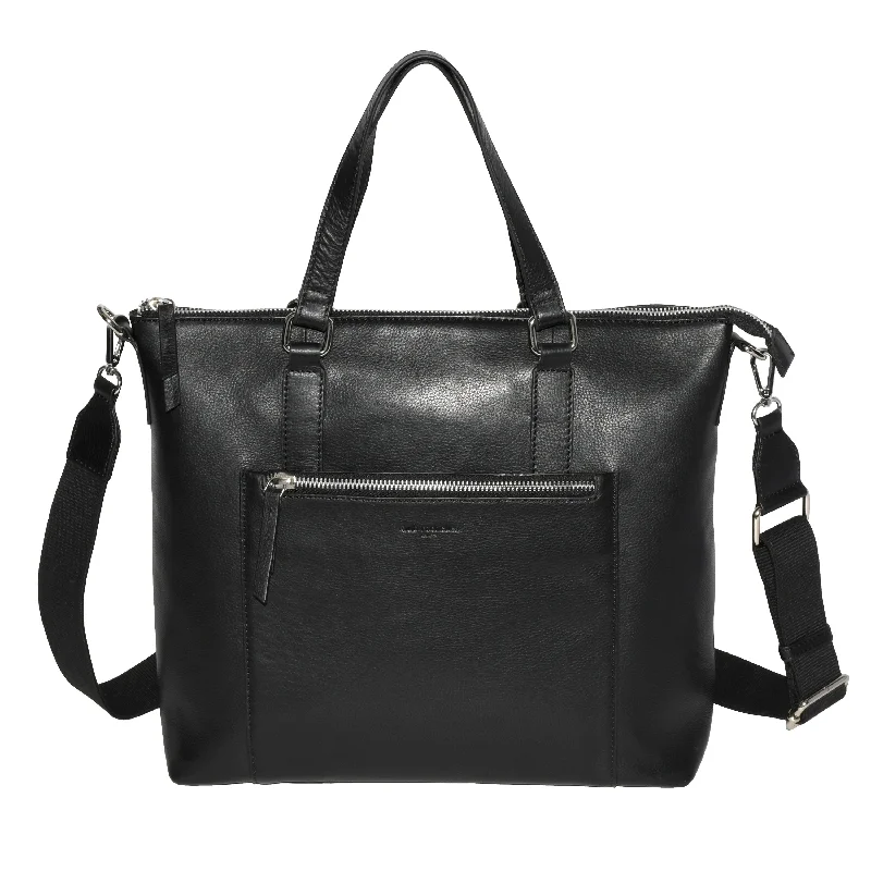 Club Rochelier Large Leather Crossbody Business Tote Bag