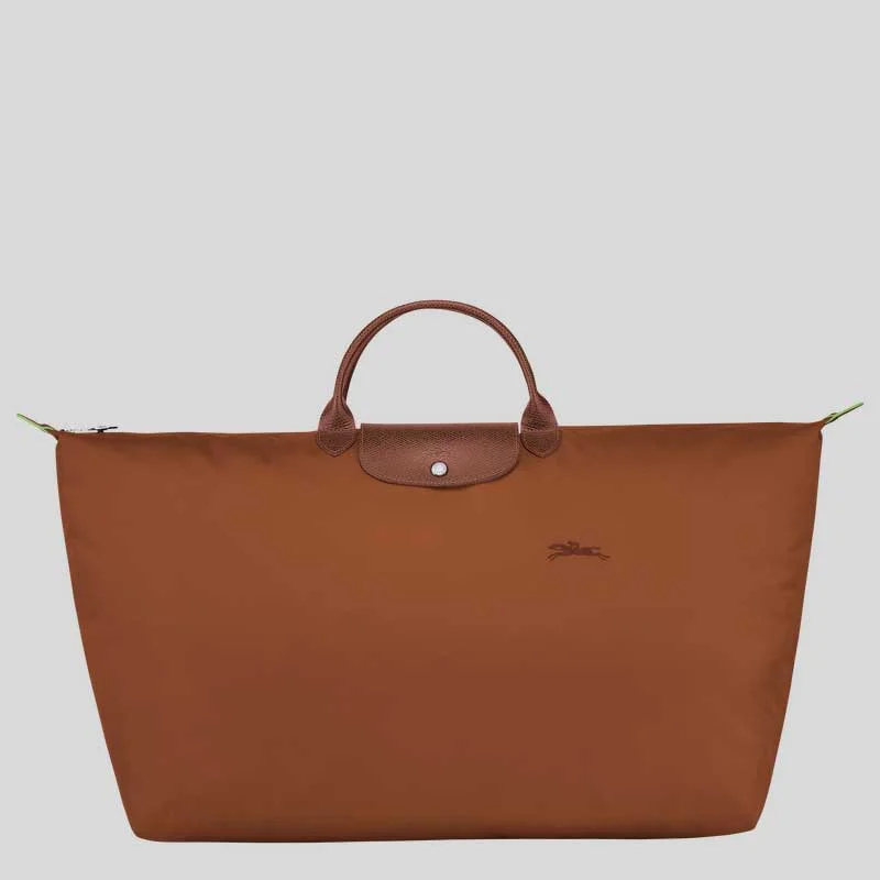 LONGCHAMP Le Pliage Green M Travel Bag Cognac RS-L1625919