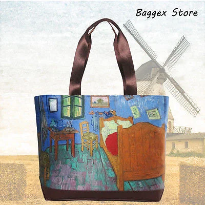 Masterpiece Painting Tote Bag(Vincent Van Gogh-In The Bedroom)