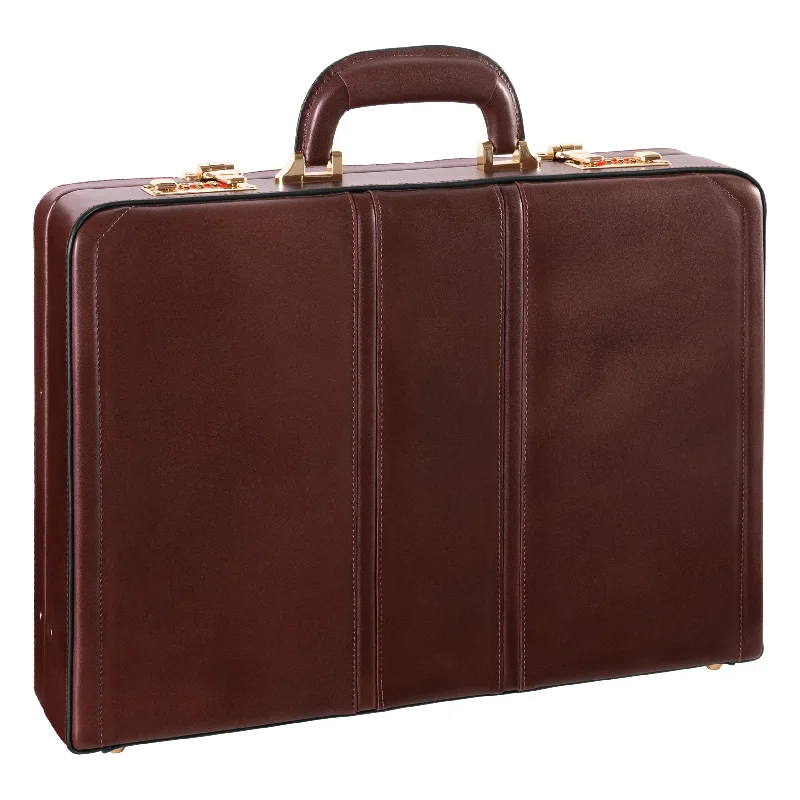 McKlein DALEY Leather 3.5" Attaché Briefcase