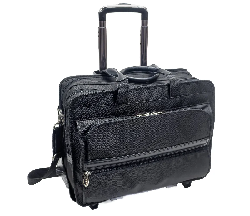 McKlein FRANKLIN 15.6" Nylon Patented Detachable -Wheeled Laptop Briefcase