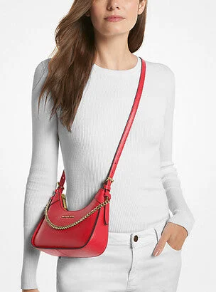 Michael Kors Wilma Mini Signature Logo Crossbody Bag-Red