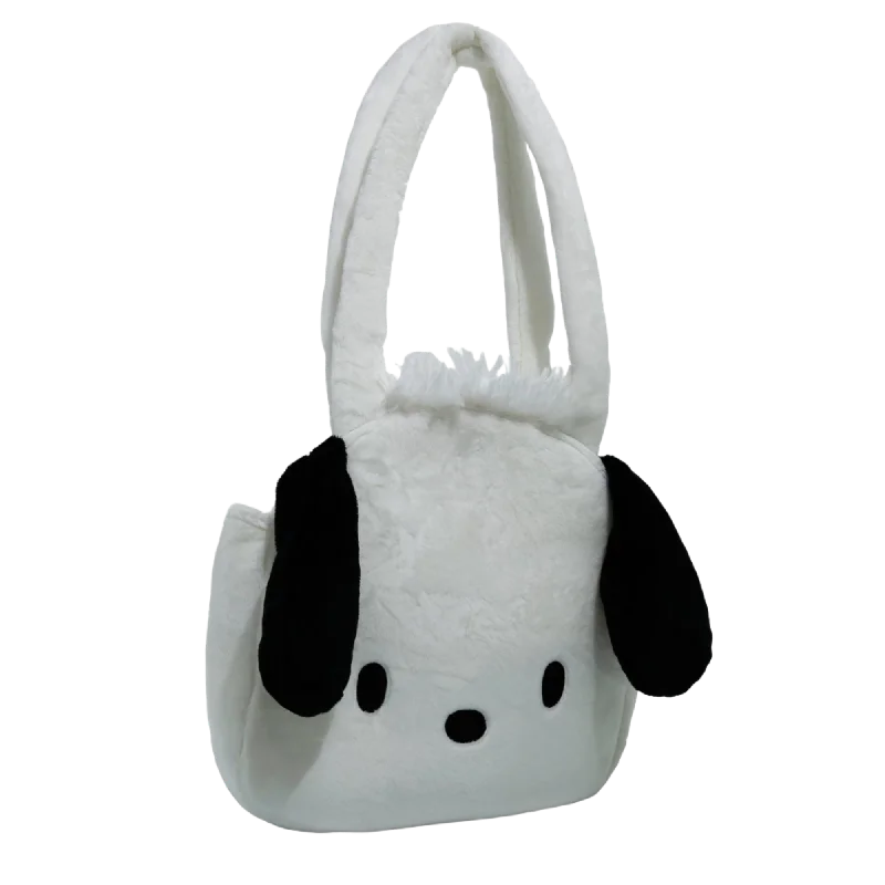 Pochacco Face Plush Tote Bag