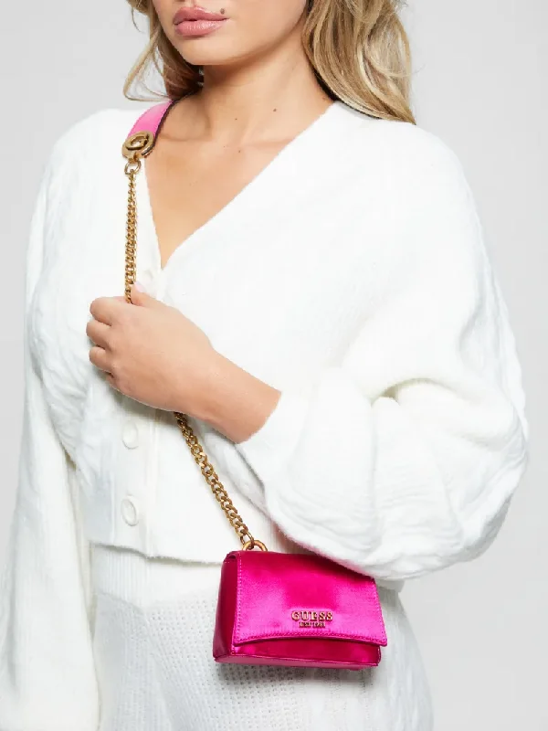 Guess Masie Glam Satin Micro Mini Crossbody-pink