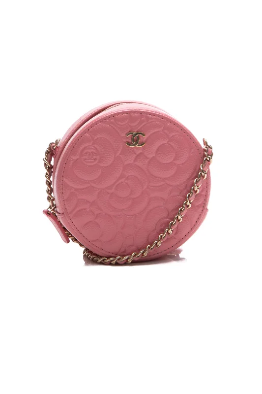 Round Camellia Chain Mini Bag