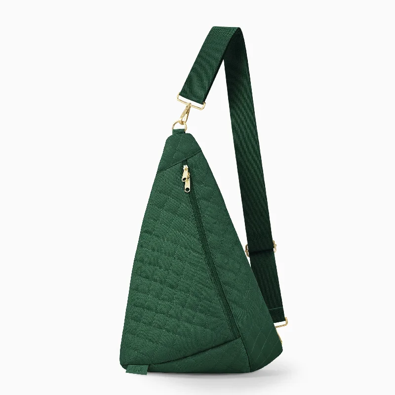 Sling Bag - Quilted Hunter Green